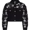 The Noli Shop Celeste Jean Jacket In Black