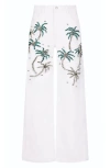 The Noli Shop Crystal Palm High Rise Jean In White