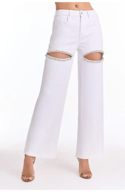 The Noli Shop Ivanka Crystal Jean In White