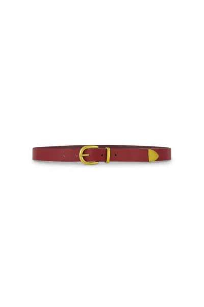 The Noli Shop Jamie Belt In Burgundy
