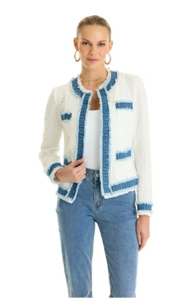 The Noli Shop Julia Tweed Jacket In White