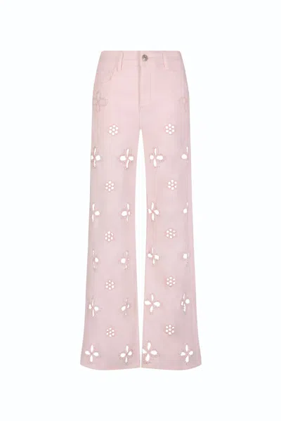 THE NOLI SHOP KAIA PEARL HIGH RISE JEAN - BLUSH