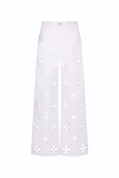 The Noli Shop Kaia Pearl High Rise Jean - White
