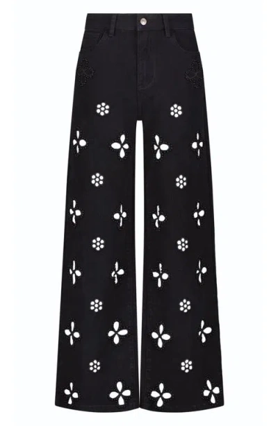 The Noli Shop Kaia Pearl High Rise Jean In Black