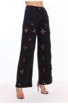 The Noli Shop Kaia Pearl High Rise Jean Petite In Black
