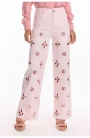 The Noli Shop Kaia Pearl High Rise Jean Petite In Pink