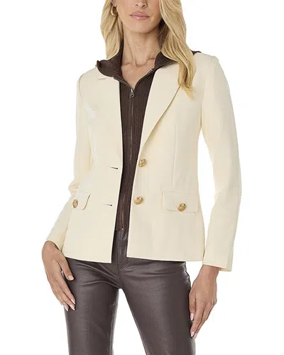 The Noli Shop Kara Dickey Blazer In Neutral
