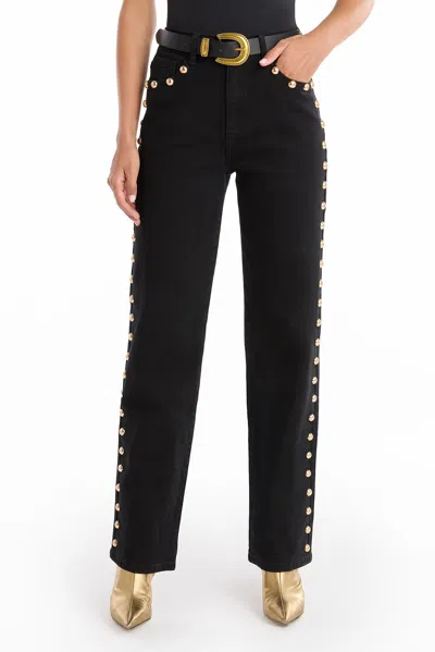 The Noli Shop Leah Studded Jean - Black
