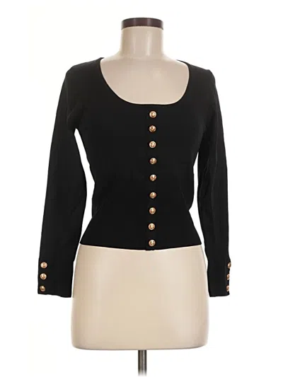 Pre-owned The Noli Shop Long Sleeve Top Black Sweetheart Neckline Tops