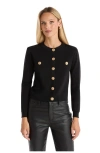 The Noli Shop Loretta Knit Cardigan Top In Black