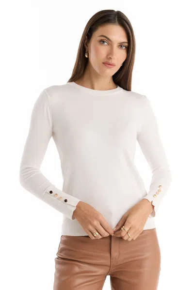The Noli Shop Marcela Knit Top In White