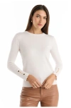 The Noli Shop Marcela Knit Top In White