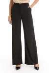 The Noli Shop Martina Belted Trouser - Black In Black