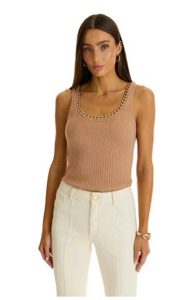 The Noli Shop Millie Knit Tank In Brown
