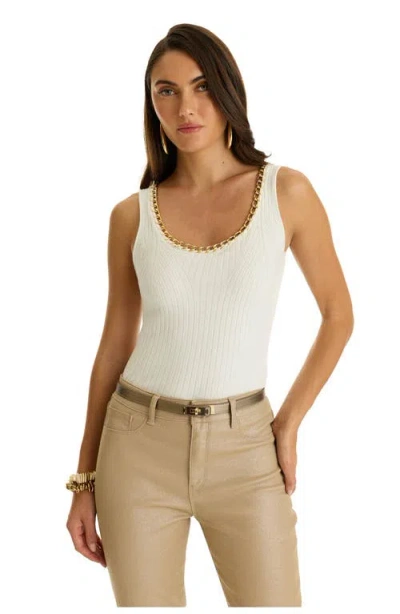 The Noli Shop Millie Knit Tank In White