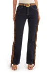 The Noli Shop Ryder Fringe Jean In Black
