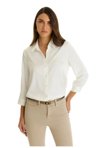 The Noli Shop Sara Silk Blouse In White