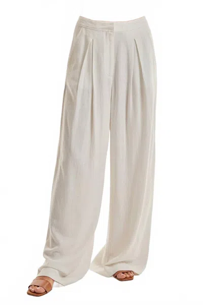 The Noli Shop Seychelles Relaxed Linen Pant In White