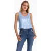 The Noli Shop Sophia Sequin Tank In Blue