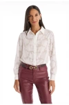 The Noli Shop Stelle Button Up In White