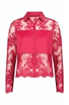The Noli Shop Vienna Lace Blouse In Pink