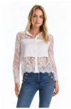 The Noli Shop Vienna Lace Blouse In White