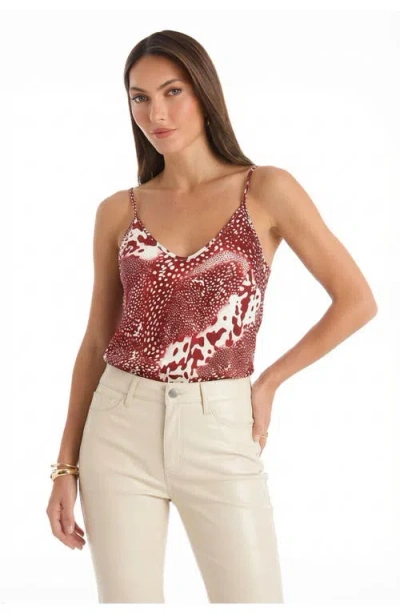 The Noli Shop Yara Silk Camisole In Brown