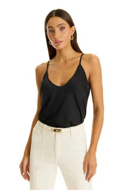 The Noli Shop Yara Silk Camisole In Black