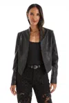 The Noli Shop Yasmin Leather Jacket In Black