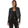 The Noli Shop Yasmin Leather Jacket In Black