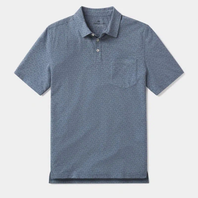 The Normal Brand Active Puremeso Print Polo In Blue