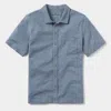 The Normal Brand Active Puremeso Weekend Button Down Shirt In Blue