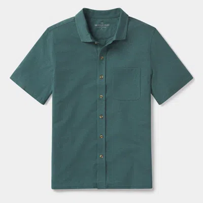 The Normal Brand Active Puremeso Weekend Button Down Shirt In Green