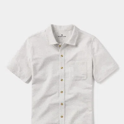The Normal Brand Active Puremeso Weekend Button Down Shirt In White