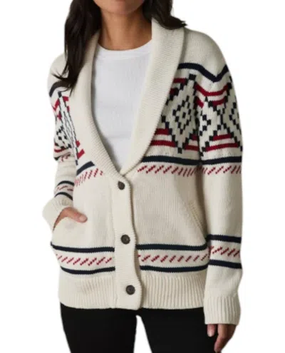 The Normal Brand Alpine Heritage Cardigan In Cream Multi In Beige