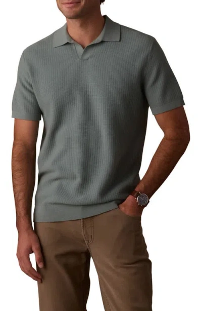 The Normal Brand Breezeknit Polo In Gray