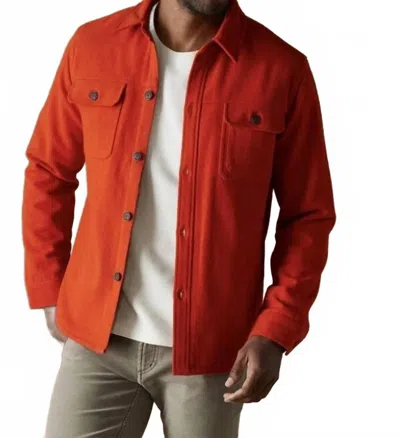 The Normal Brand Brightside Flannel Jacket In Flame In Orange