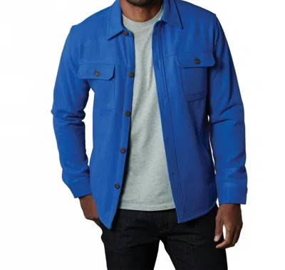 The Normal Brand Brightside Flannel Lined Workwear Jacket In Cobalt In Blue