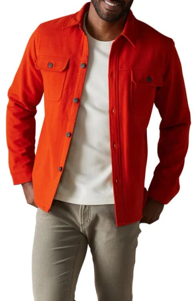 The Normal Brand Brightside Flannel Lined Workwear Jacket In Orange