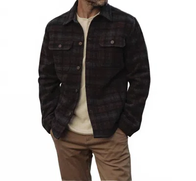 The Normal Brand Brightside Workwear Jacket In Brown Plaid In Yellow