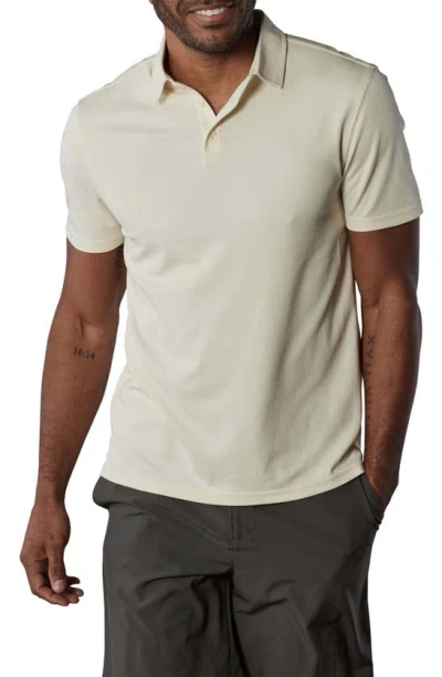 The Normal Brand Chip Piqué Polo In Ivory