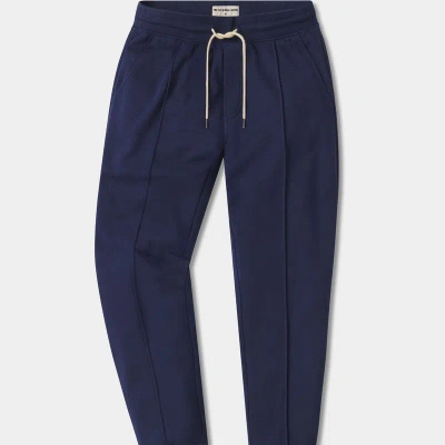 The Normal Brand Cole Terry Pintuck Jogger In Blue