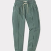 The Normal Brand Cole Terry Pintuck Jogger In Green