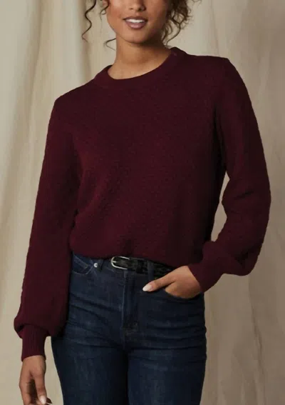 The Normal Brand Colette Sweater In Wine In Pink