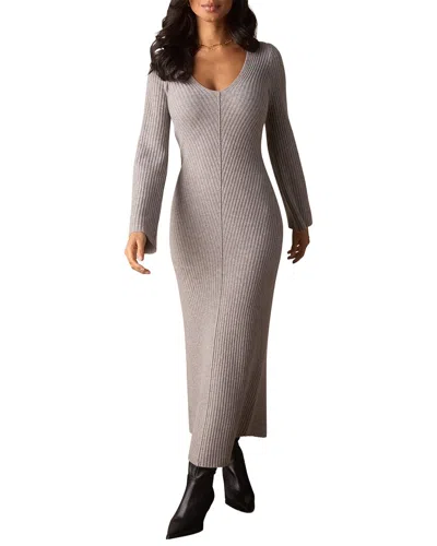 The Normal Brand Collins Knit Wool-blend Maxi Dress In Gray