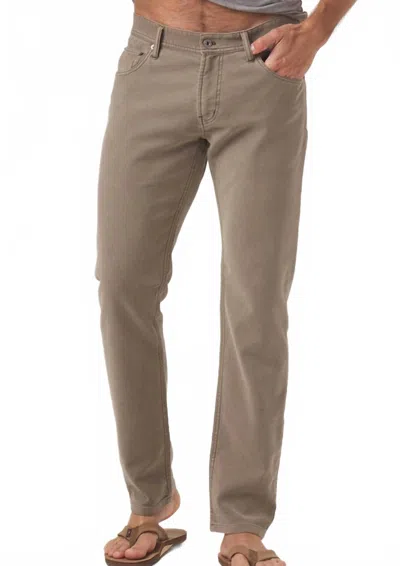 The Normal Brand Comfort Slim-fit Terry Pants In Taupe In Brown