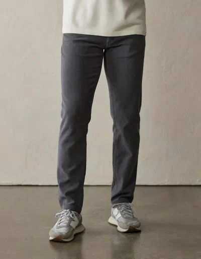 The Normal Brand Comfort Slim Terry Pants In Steel In Blue