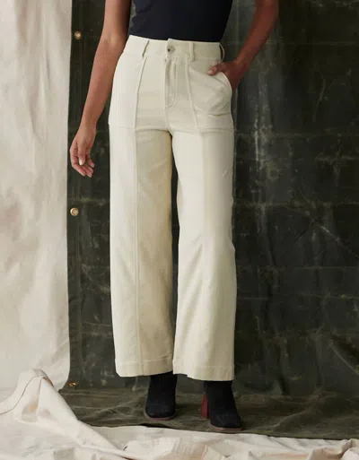 The Normal Brand Comfort Terry Crop Pant In Cream