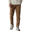 The Normal Brand Comfort Terry Five-pocket Tailored Fit Pants In Brown