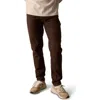 The Normal Brand Comfort Terry Five-pocket Tailored Fit Pants In Brown